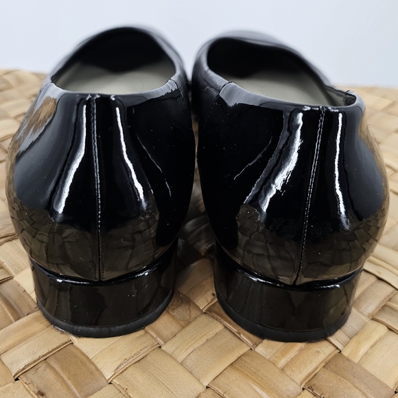 Connie Black Leather Topped Flats Size 10 - Picture 9 of 9